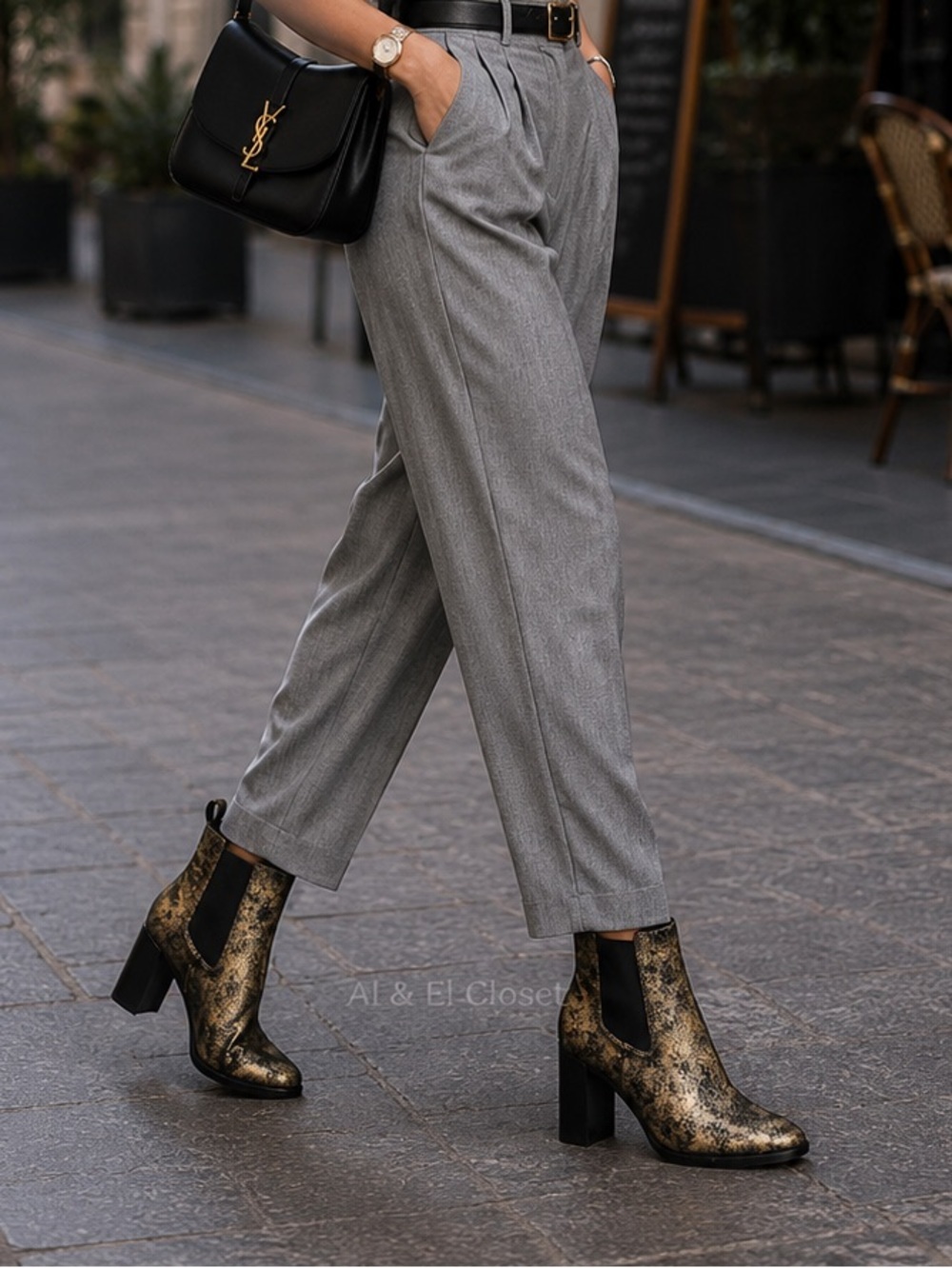 Lauren Ralph Lauren Mylah Gold Distressed Leather Ankle Boots 9.5B New With Box